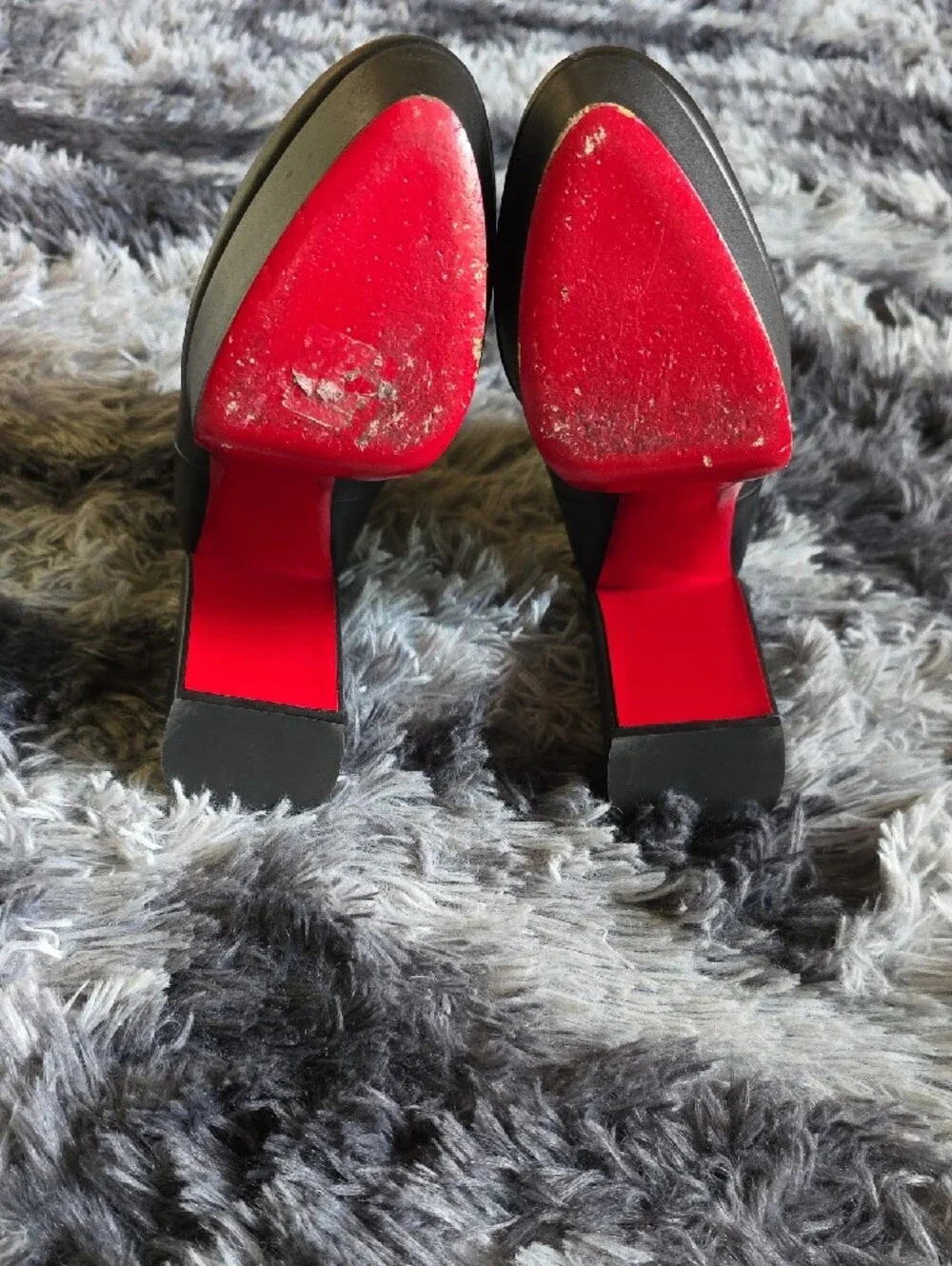 Louboutin Black Ankle Boots with Platform